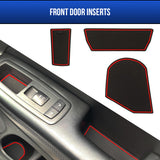 detail of front door inserts from the interior insert kit