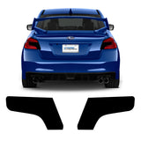 picture of a blue subaru wrx/sti with a close up on the tail light tint kit