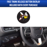 Detail  of trunk release button overlay black