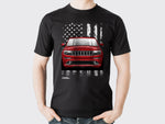 Jeep Grand Cherokee American Flag T-shirt Red